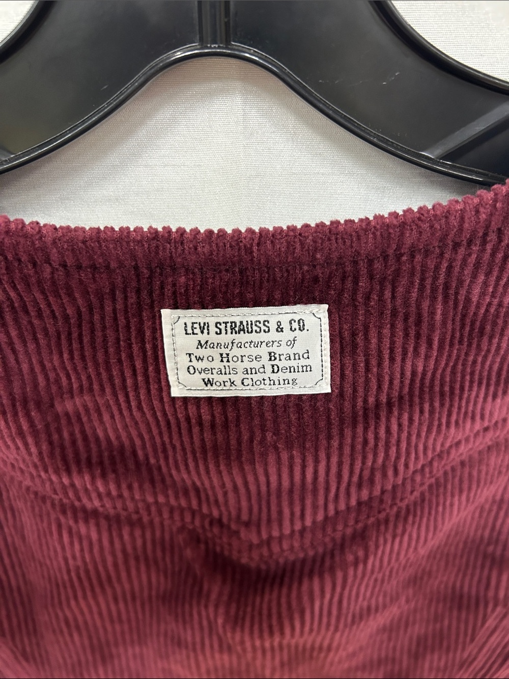 Levi's Women's Wine Corduroy Button-Front Mini Dress - Picture 6 of 7